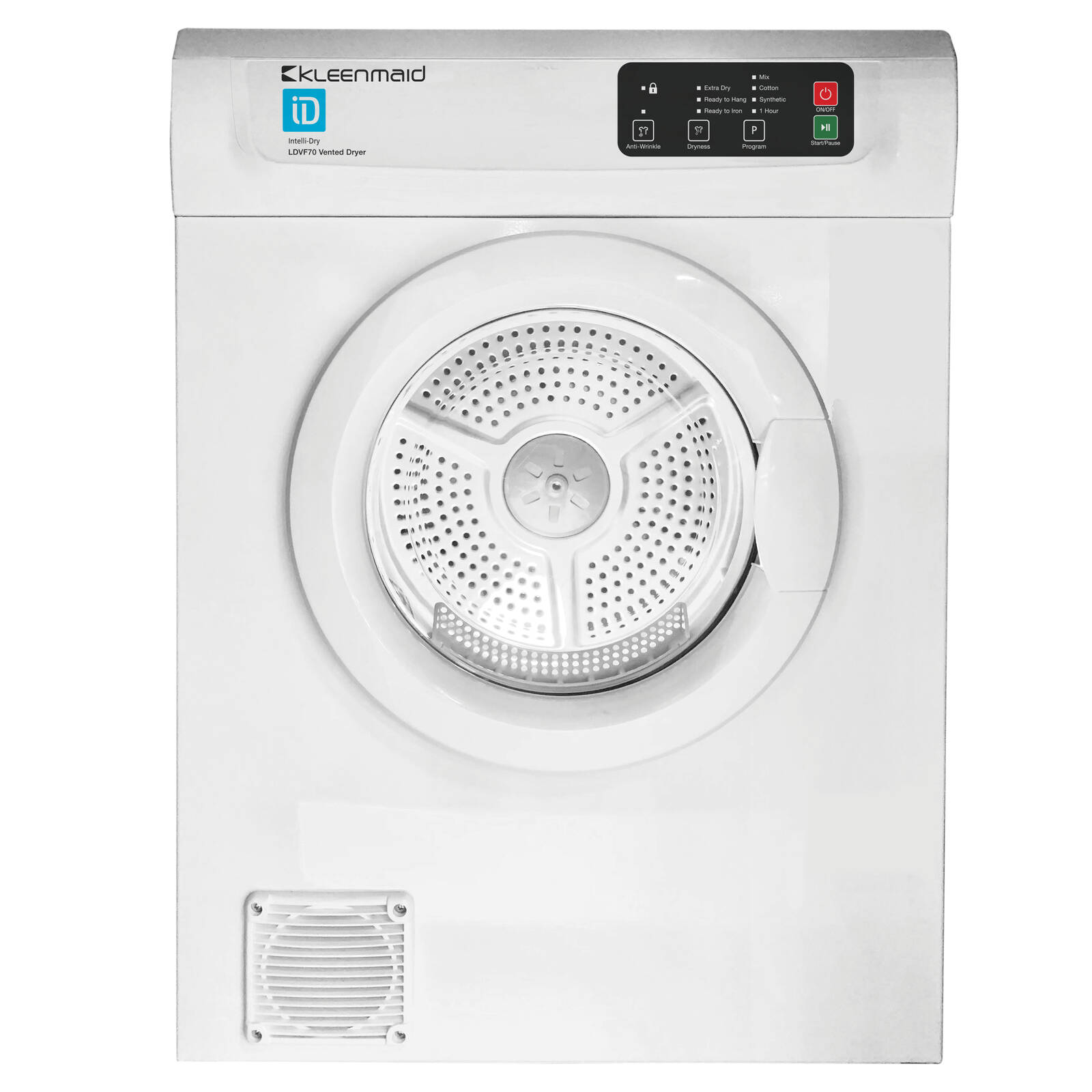 Kleenmaid 60cm 7kg Sensor Controlled Front Vented Dryer