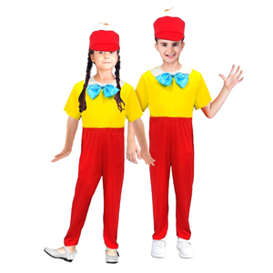 Tweedle Dee Tweedle Dumb Book Week Party Costume Alice In Wonderland Halloween 10-12 Years Old 130-150cm Heights