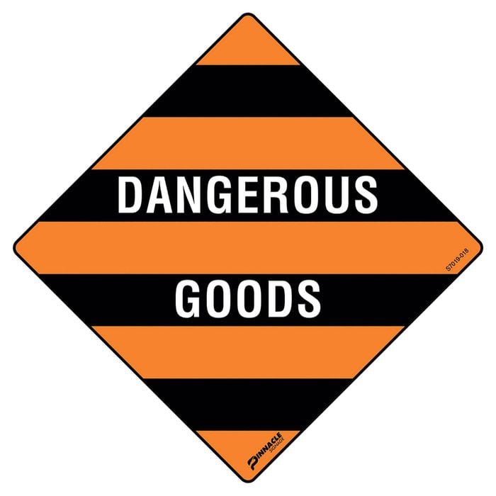 Pinnacle 270 x 270mm Metal Dangerous Goods Sign