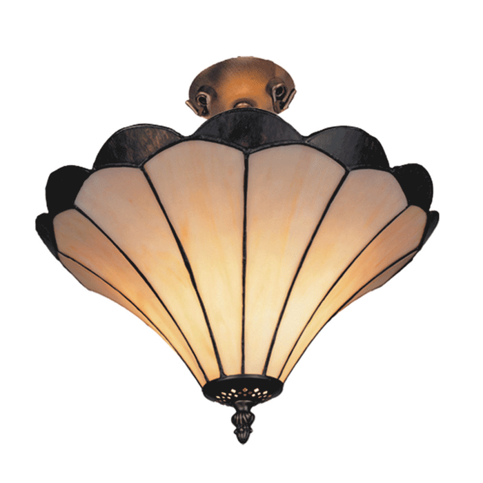 G&g Florence Flush Tiffany Pendant Light
