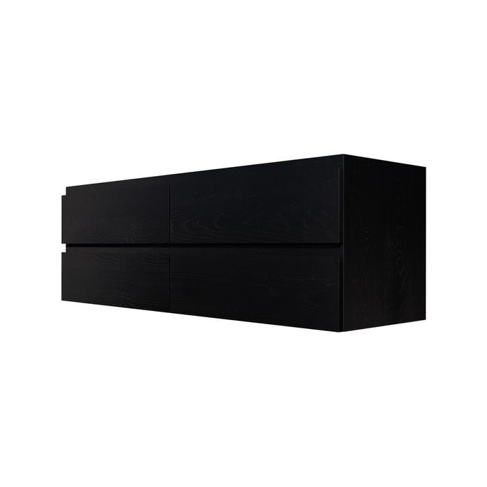 Stein 1500 x 450 x 500mm Black Select Wall Hung Vanity - Cabinet Only