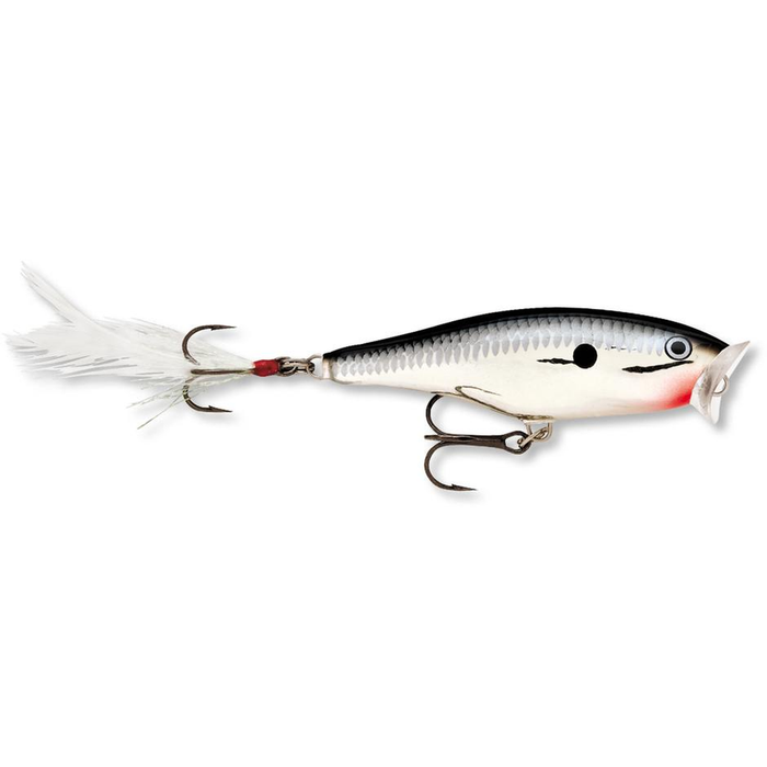 Rapala Skitter Pop 9cm Topwater Hard Body Fishing Lure Chrome