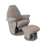 Babyhood Vogue Feeding Glider Chair & Ottoman - Sandtone Fabric