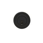 Delf Trade Matt Black Contemporary Round Single Cylinder Deadbolt