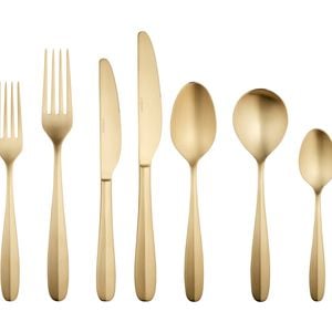 56pc Oneida Oakwood Complete Cutlery Set Stainless Steel Kitchenware Champagne