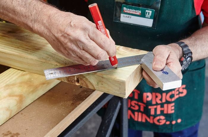 DIY Step Image - How to build a D.I.Y. timber garden arbour . Blob storage upload.