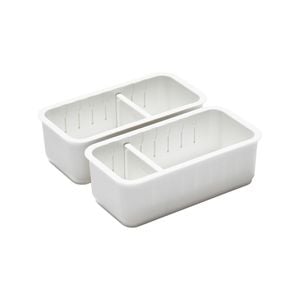 Oxo Good Grips 2pc Adjustable Drawer Bin Set White