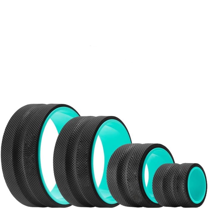 Fohoa 4pack Foam Back Roller Wheel Set - Spine Cradle Stretcher & Deep Tissue Massage Rollers For Pain Relief