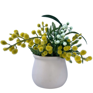Un-Real 18cm Golden Wattle Artificial Plant