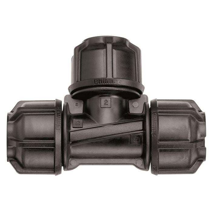 Philmac 16mm x 16mm Poly x Poly x Poly Metric Pipe Tee