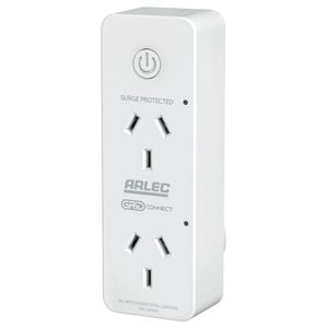 Arlec Grid Connect Smart Twin Socket with Energy Meter and Surge Protection