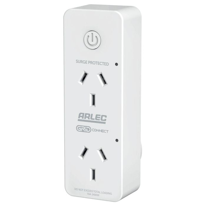 Arlec Grid Connect Smart Twin Socket with Energy Meter and Surge Protection