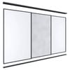 Lugna 2100 x 2701-3600mm Black 1 Mirror 2 Melamine Wardrobe Triple Sliding Doors