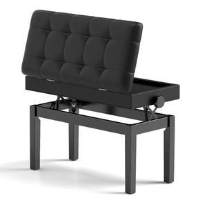 Costway Piano Bench Stool Adjustable Keyboard Seat Black