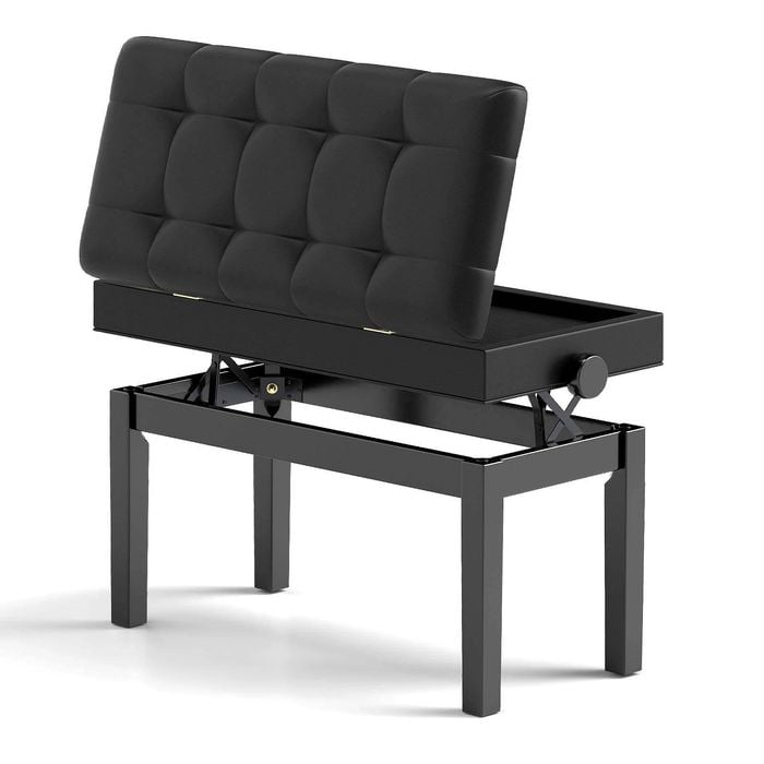 Costway Piano Bench Stool Adjustable Keyboard Seat Black