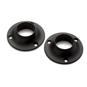Sandleford 25mm Black Rod Fitting Round Flange - 2 Pack