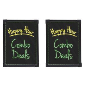 2x Quartet Flashing Led Battery Powered Writing/message 44cm Board Glass/sign