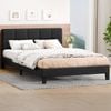 Alfordson Bed Frame Double Size Wooden Slats Platform Fabric Charcoal Paula