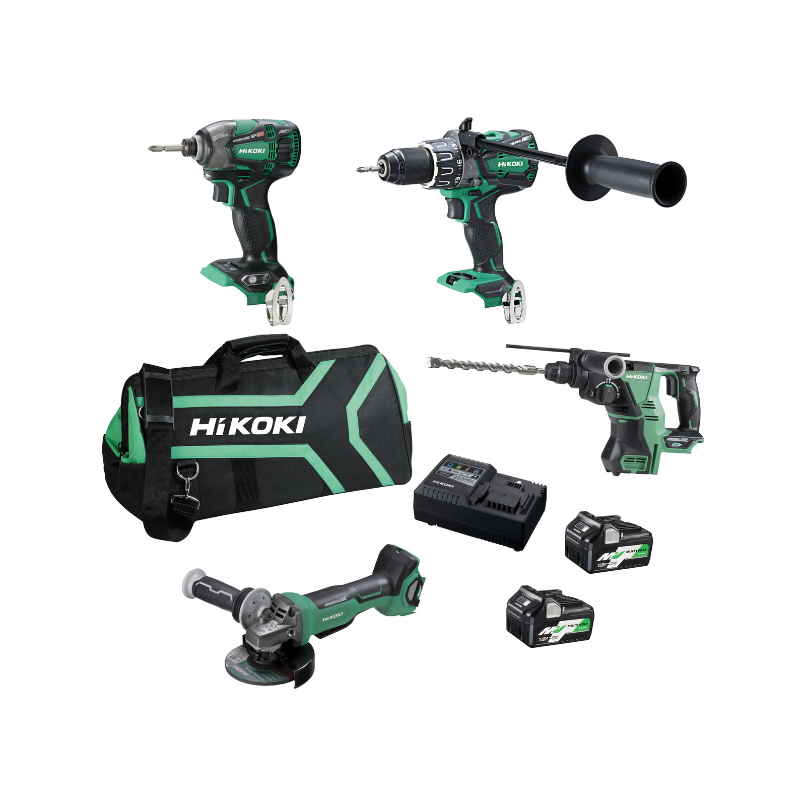 HiKOKI 36V 4 Piece Brushless Cordless Combo Kit KC36D4A(HRZ) product image