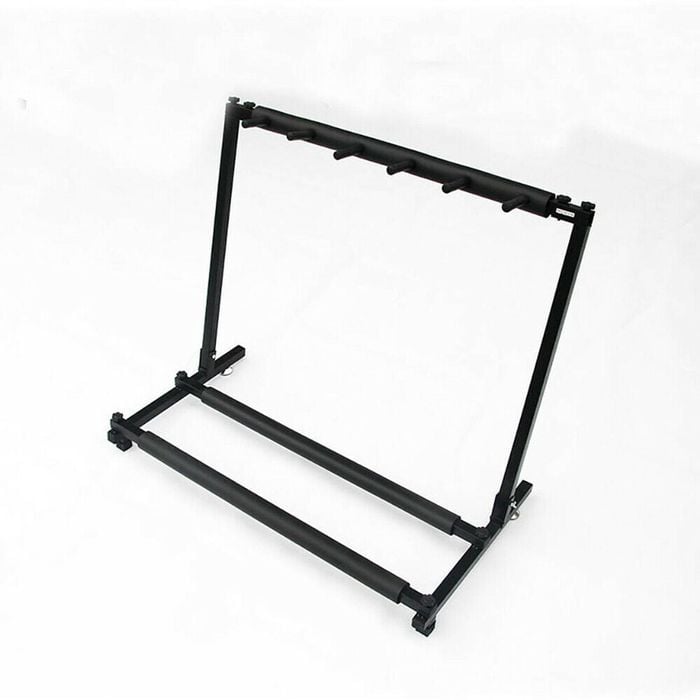 Stylish Guitar Stand Metal Padded Foam Tidy Storage Display Rack Fits 5 Guitars