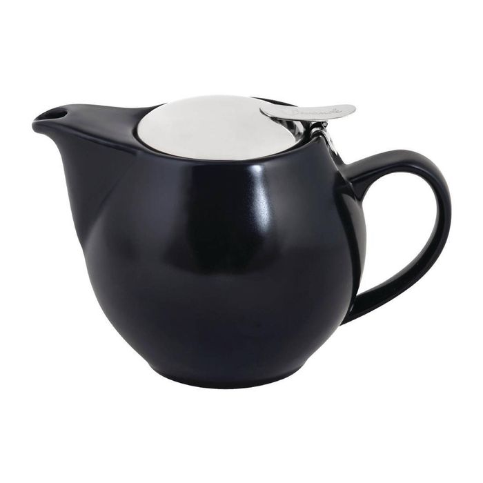 Bevande Teapot Raven 350ml 6 Pack Ceramic Tea Pot Matte Black Finish