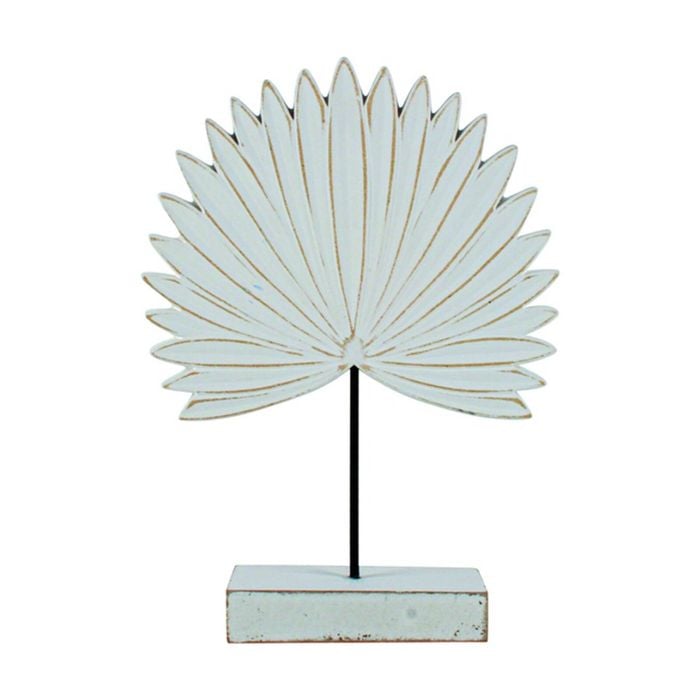 Maine & Crawford Hatcher 30cm MDF Standing Palm Ornament Home Desk Decor White
