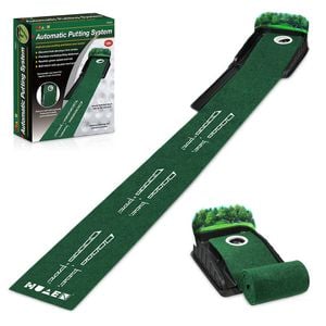Catzon Golf Putting Mat With Ball Return Non-slip Velvet Surface