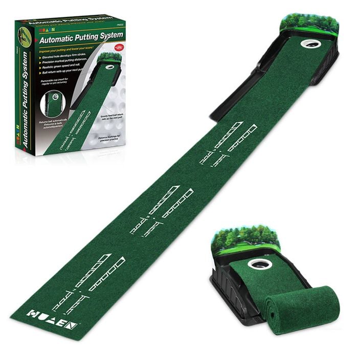 Catzon Golf Putting Mat With Ball Return Non-slip Velvet Surface