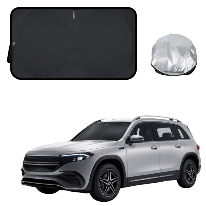 Front Windscreen Sun Shade for Mercedes-Benz EQB SUV 2022 - Current (X243) - Standard 150 x 85 cm - Black
