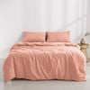 Dreamaker Superfine Washed Microfibre Quilt Cover Set Pink Clay King Bed