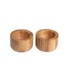 2pc Euroline 5cm Boiled Egg Cups Serving Set - Natural