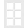 Kaboodle 450mm 6 Panel Glass Cabinet Door - Gloss White