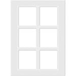 Kaboodle 450mm 6 Panel Glass Cabinet Door - Gloss White