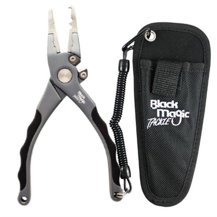 Black Magic Compact Fishing Pliers Gun Metal