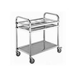 SOGA 2 Tier Stainless Steel 8 Compartment Kitchen Trolley