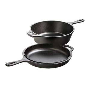 Lodge Logic Quart Cast Iron Combo Cooker With Helper Handle 3l