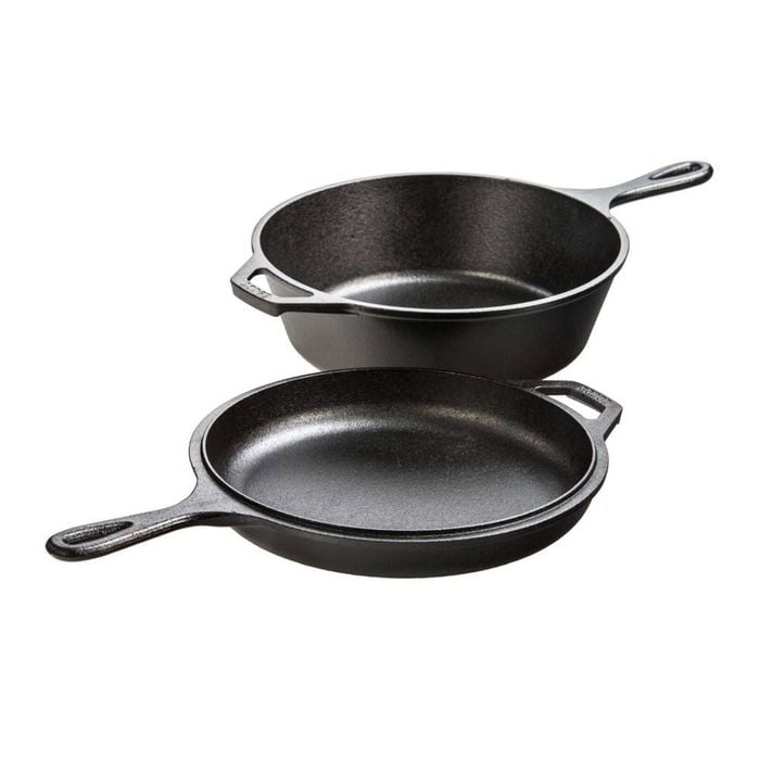 Lodge Logic Quart Cast Iron Combo Cooker With Helper Handle 3l
