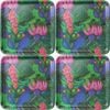 4PK LVD Melamine/Bamboo Serving Tray Amazon Parrot Kitchen Decor 33cm Square