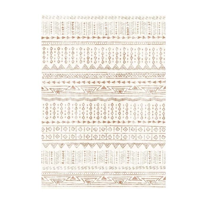 P&P Beige Modern Washable Area Rug 5x7 Soft Faux Cashmere Non Slip Carpet