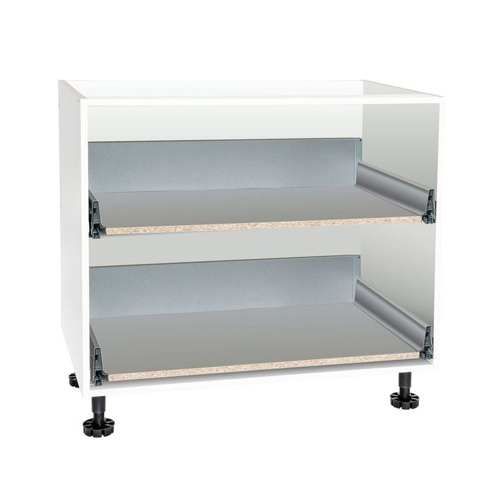 Kaboodle 900mm 2 Metal Sided Drawer Base Cabinet 
