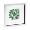 Nicola Spring 10" x 10" White 3D Box Photo Frame - 6" x 6" Mount