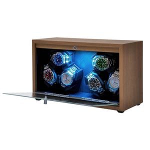 Automatic Rotation Watch Winder Case Wooden Watch Spinner 5 Rotation Modes