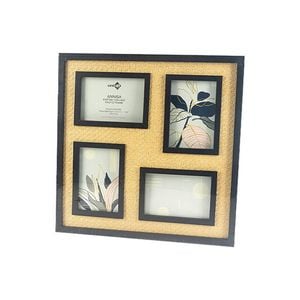 Unigift Annisa Rattan Wooden Picture Photo Frame 10x15cm Black&Natural