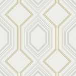 Graham & Brown 52cm x 10m Ivory Art Deco Chic Wallpaper