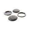 Surface Gard 51mm Brown Round Carpet Base Castor Cups - 4 Pack
