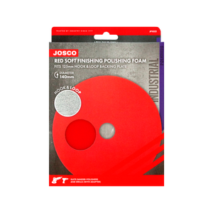 Jasco 125mm Red Soft Polishing Hook And Loop Foam Polishing Pad
