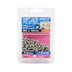 Zenith 8G x 12mm Stainless Steel Pan Head Sheet Metal Screws - 100 Pack