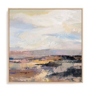 Artey | Road at Dusk II - Framed Canvas - Natural Frame - 64 x 64cm