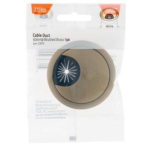 Taskmaster 60mm Brushed Brass Cable Duct - 1 Pack