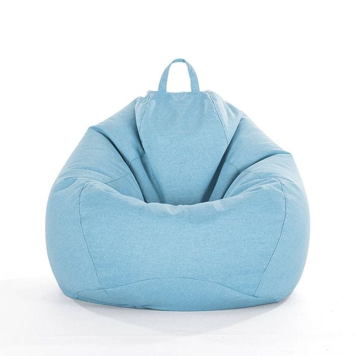 Catzon Bean Bag Chair Cover (No Filler) Linen Washable-LightBlue(3XL)